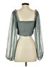 Shein 100% Polyester Gray 3/4 Sleeve Blouse Size XS - photo 2