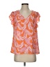 DR2 100% Polyester Orange Short Sleeve Blouse Size S - photo 1