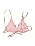 PacSun 100% Polyester Stripes Pink Swimsuit Top Size S - photo 2
