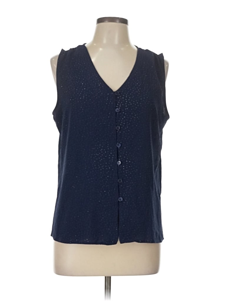 Pre-owned Juniper + Lime Sleeveless Blouse In Blue