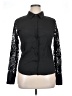 Camisa 100% Polyester Black Long Sleeve Blouse Size XL - photo 1