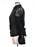 Camisa 100% Polyester Black Long Sleeve Blouse Size XL - photo 5