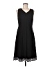 Talbots Solid Black Casual Dress Size 6 - photo 1