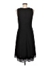 Talbots Solid Black Casual Dress Size 6 - photo 2