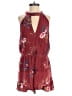 Socialite Floral Burgundy Romper Size S - photo 1