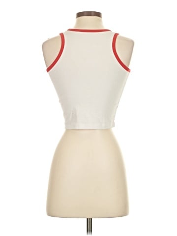 Understated Leather Sleeveless T-Shirt (view 2)