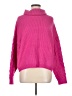Umgee Solid Pink Turtleneck Sweater Size M - photo 1