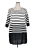 Simplee 100% Polyester Black 3/4 Sleeve Top Size 18 - photo 1