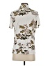 Unbranded Floral Ivory Short Sleeve Blouse Size 2 - photo 2