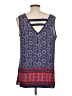 Hannah 100% Polyester Blue Sleeveless Blouse Size L - photo 2