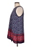 Hannah 100% Polyester Blue Sleeveless Blouse Size L - photo 5