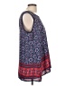 Hannah 100% Polyester Blue Sleeveless Blouse Size L - photo 4