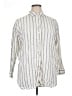 Everlane Stripes Ivory 3/4 Sleeve Button-Down Shirt Size XL - photo 1