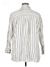 Everlane Stripes Ivory 3/4 Sleeve Button-Down Shirt Size XL - photo 2
