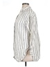 Everlane Stripes Ivory 3/4 Sleeve Button-Down Shirt Size XL - photo 5