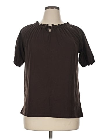Basic Editions Short Sleeve Blouse (view 1)