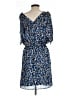 IKKS 100% Polyester Animal Print Blue Cocktail Dress Size EU (FR) 44 / US 12 - photo 2