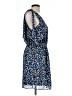 IKKS 100% Polyester Animal Print Blue Cocktail Dress Size EU (FR) 44 / US 12 - photo 4