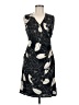 Max Mara 100% Silk Graphic Black Blue Cocktail Dress Size 6 - photo 1