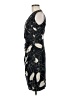 Max Mara 100% Silk Graphic Black Blue Cocktail Dress Size 6 - photo 5
