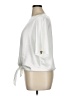 Bar III 100% Polyester Ivory White Short Sleeve Top Size XL - photo 5