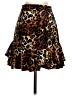 Aqua Animal Print Brown Casual Skirt Size S - photo 1