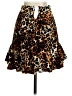 Aqua Animal Print Brown Casual Skirt Size S - photo 2