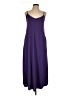 Assorted Brands Solid Purple Casual Dress Size L - photo 1