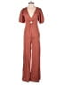 MNG Solid Brown Jumpsuit Size XXS - photo 1