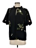 Sugarlips Floral Black Short Sleeve Blouse Size S - photo 1