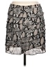 Nue Options 100% Polyester Animal Print Silver Casual Skirt Size 12 - photo 2