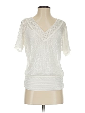 White House Black Market Short Sleeve Blouse (view 1)