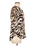 J by Joie 100% Polyester Animal Print Brown Short Sleeve Blouse Size M - photo 4