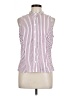 Etcetera Stripes Pink White Sleeveless Button-Down Shirt Size 12 - photo 1