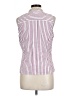 Etcetera Stripes Pink White Sleeveless Button-Down Shirt Size 12 - photo 2