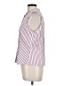 Etcetera Stripes Pink White Sleeveless Button-Down Shirt Size 12 - photo 5