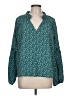 Blue Rain Teal Long Sleeve Blouse Size L - photo 1