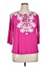 INC International Concepts 100% Rayon Pink 3/4 Sleeve T-Shirt Size 0X - photo 1