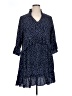 Unbranded 100% Polyester Polka Dots Blue Casual Dress Size XL - photo 1