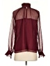 VICI 100% Polyester Burgundy Long Sleeve Blouse Size XS - photo 2