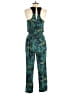 Adelyn Rae Print Teal Jumpsuit Size XS - photo 2