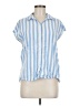 Old Navy Stripes Blue Short Sleeve Blouse Size M - photo 1