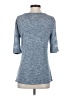 Jennifer Lopez Blue 3/4 Sleeve Top Size S - photo 2