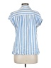 Old Navy Stripes Blue Short Sleeve Blouse Size M - photo 2