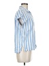 Old Navy Stripes Blue Short Sleeve Blouse Size M - photo 4