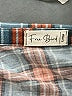 Assorted Brands 100% Polyester Plaid Orange Long Sleeve Blouse Size L - photo 7