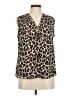 Vince Camuto 100% Polyester Animal Print Brown Sleeveless Blouse Size M - photo 1