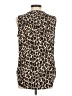 Vince Camuto 100% Polyester Animal Print Brown Sleeveless Blouse Size M - photo 2