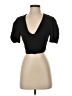 Crescent 100% Polyester Black Short Sleeve Top Size XS - photo 1