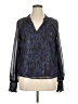 Aqua 100% Polyester Blue Long Sleeve Blouse Size XL - photo 1